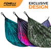 Foxelli Camping Hammock – Lightweight Parachute Nylon Portable Hammock with Tree Ropes and Carabiners, Perfect for Outdoors, Backpacking, Hiking, Camping, Travel, Beach, Backyard & Garden