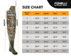 Waterproof Camo Hip Waders for Men & Women with Boots Lightweight Wading Hip Boots for Fishing & Hunting
