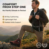 Foxelli Men's Hiking Boots | Waterproof | Brown