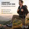 Foxelli Men's Hiking Boots | Waterproof | Grey