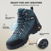 Foxelli Men's Hiking Boots | Waterproof | Blue