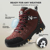 Foxelli Men's Hiking Boots | Waterproof | Brown