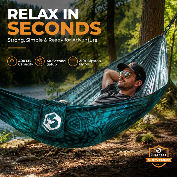 Foxelli Double Camping Hiking Hammock
