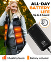 Foxelli Women’s Lightweight Puffer Heated Vest with Battery Pack
