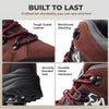 Foxelli Men's Hiking Boots | Waterproof | Brown