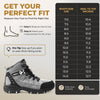 Foxelli Men's Hiking Boots | Waterproof | Grey