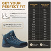 Foxelli Men's Hiking Boots | Waterproof | Blue
