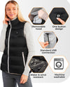 Foxelli Women’s Lightweight Puffer Heated Vest with Battery Pack