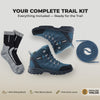 Foxelli Men's Hiking Boots | Waterproof | Blue