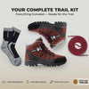 Foxelli Men's Hiking Boots | Waterproof | Brown