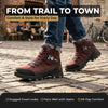 Foxelli Men's Hiking Boots | Waterproof | Brown