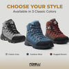 Foxelli Men's Hiking Boots | Waterproof | Blue