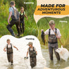 Foxelli Kids Chest Waders – 4mm Neoprene Waterproof Youth Waders with Boots for Duck Hunting and Fishing