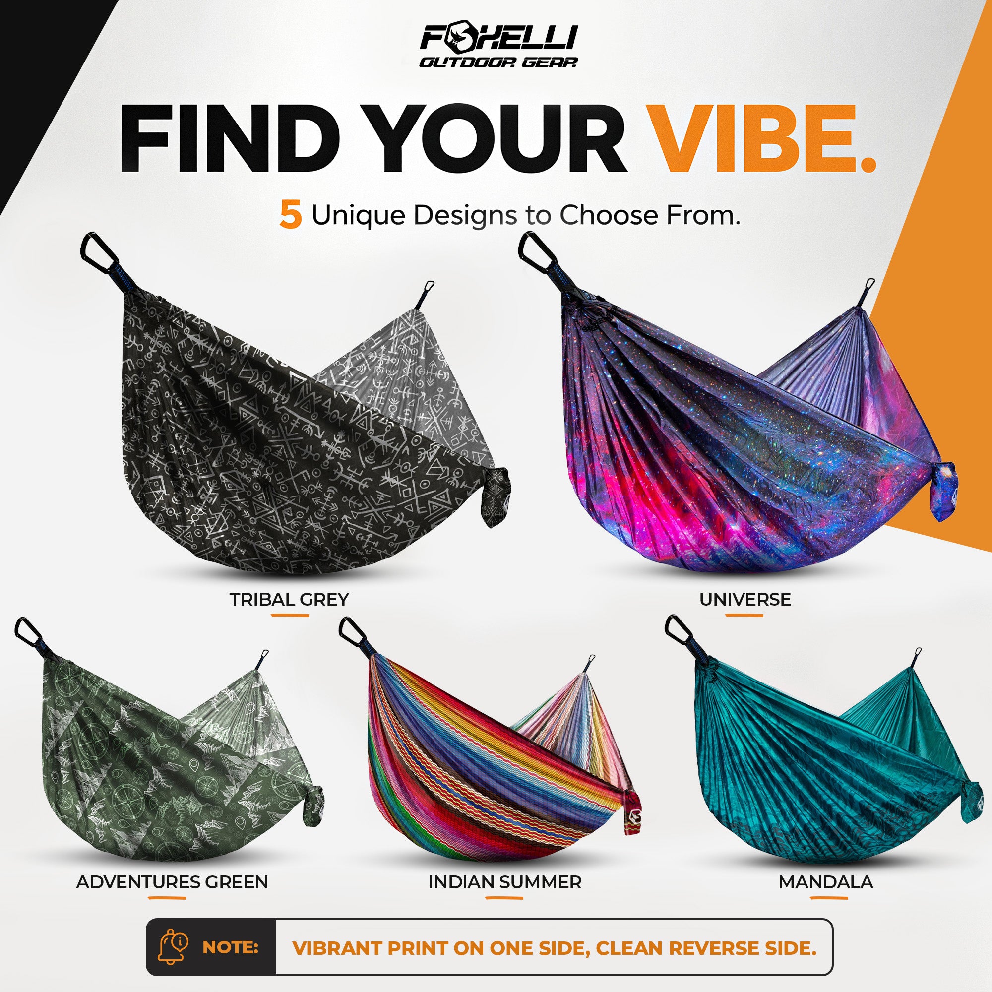 Foxelli Indian Summer Double Camping Hiking Hammock