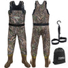 Foxelli Kids Chest Waders – 4mm Neoprene Waterproof Youth Waders with Boots for Duck Hunting and Fishing