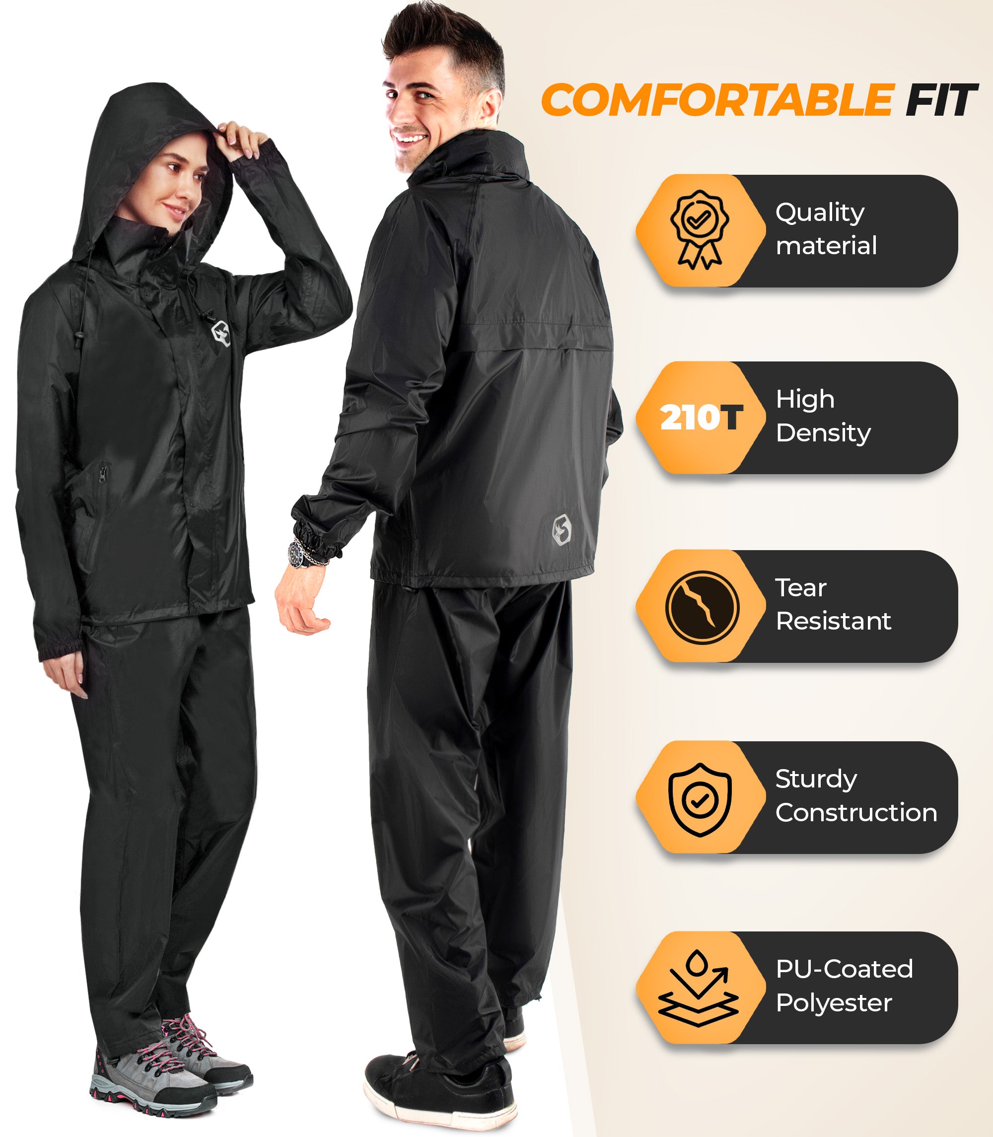 Waterproof Rain Suit Foxelli