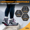 Foxelli Women's Convertible Hiking Pants & Waterproof Hiking Boots Bundle