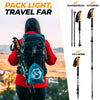 Foxelli Carbon Fiber Trekking Poles - Walking Hiking Sticks