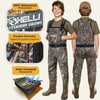 Foxelli Kids Chest Waders – 4mm Neoprene Waterproof Youth Waders with Boots for Duck Hunting and Fishing