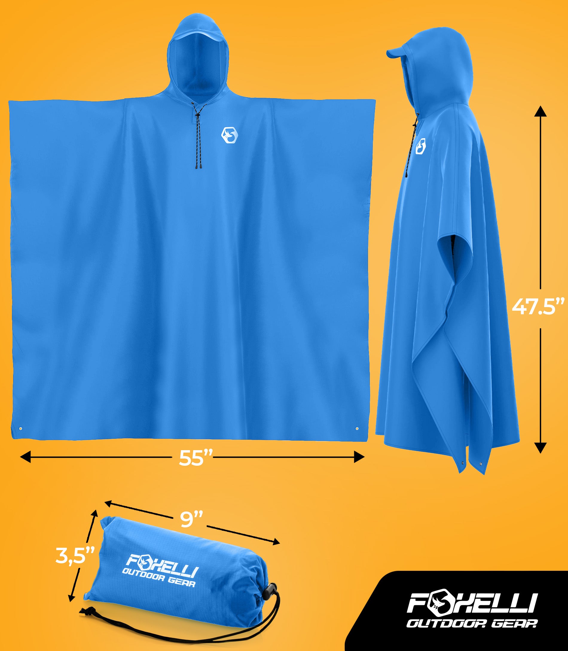 Breipatroon Gebreide poncho met capuchon Breipatroon Gebreide poncho met capuchon