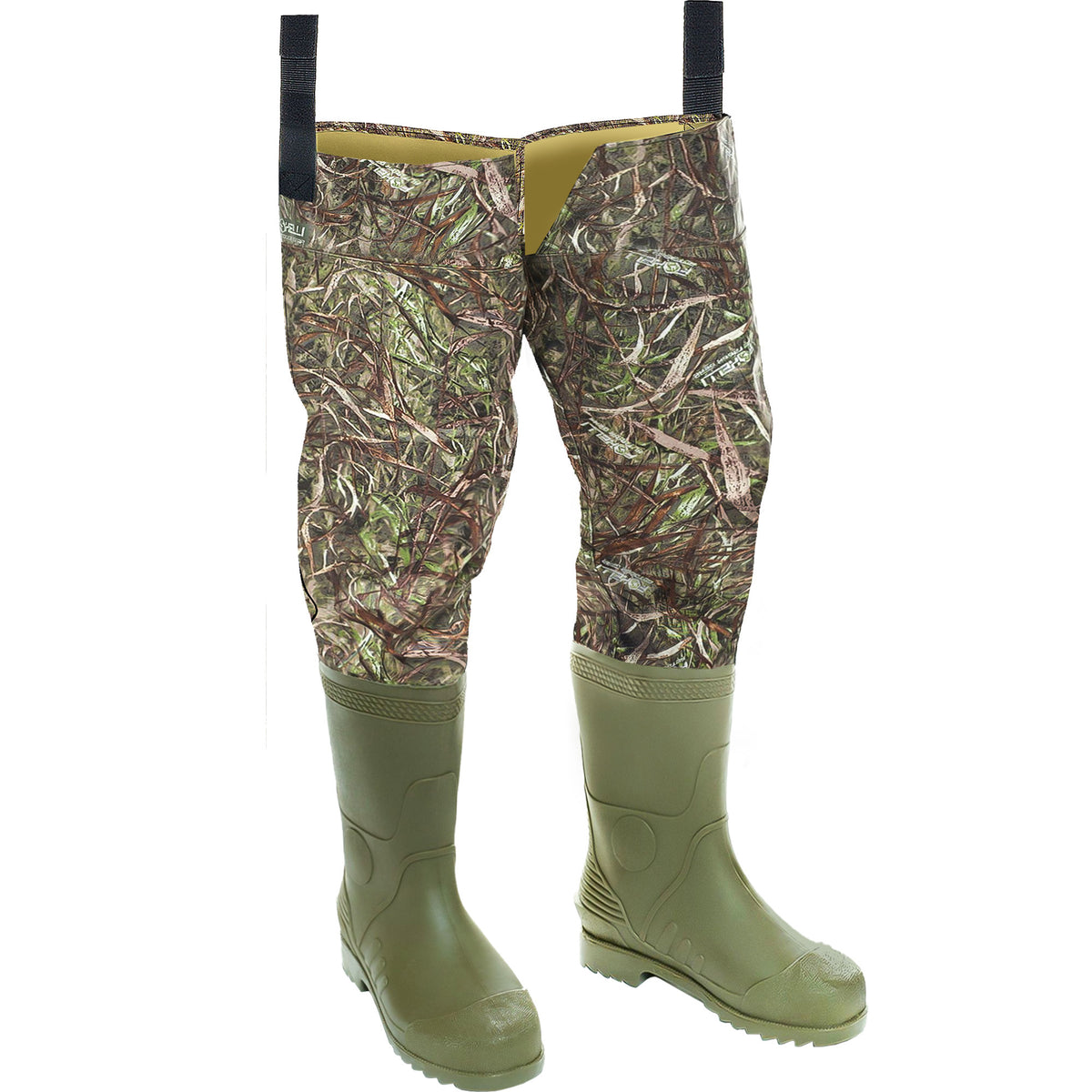 Foxelli Hip Waders – Waterproof Camo Hip Waders for Men & Women with Boots, Lightweight Wading Hip Boots for Fishing & Hunting