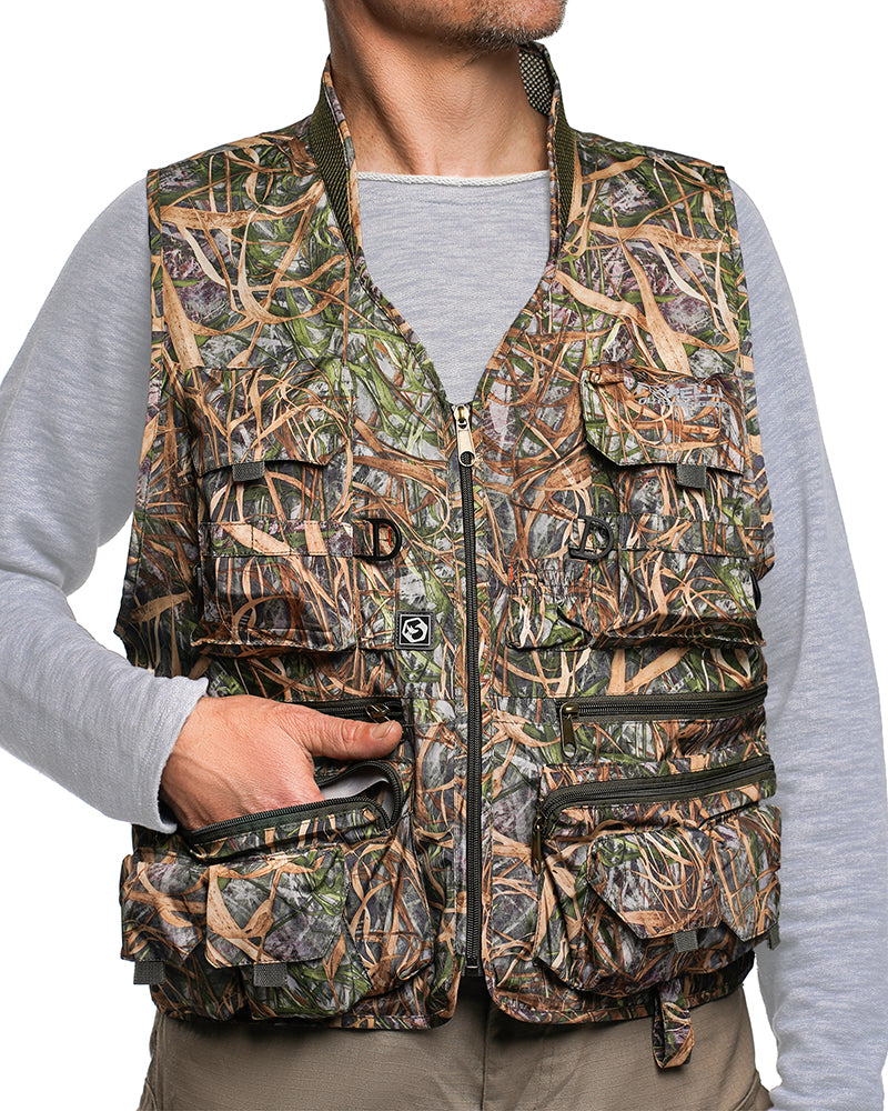 Fly Fishing Vest for Men Women with Pockets Foxelli