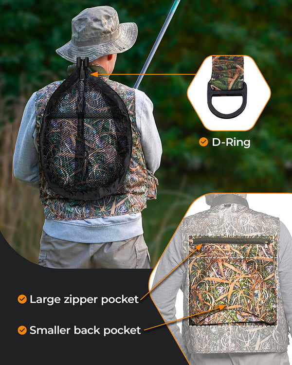 Pellor Fly Fishing Vest with Multi-Pockets Fishing Gear Outdoor