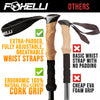 Foxelli Folding Aluminum Trekking Poles - Walking Hiking Sticks