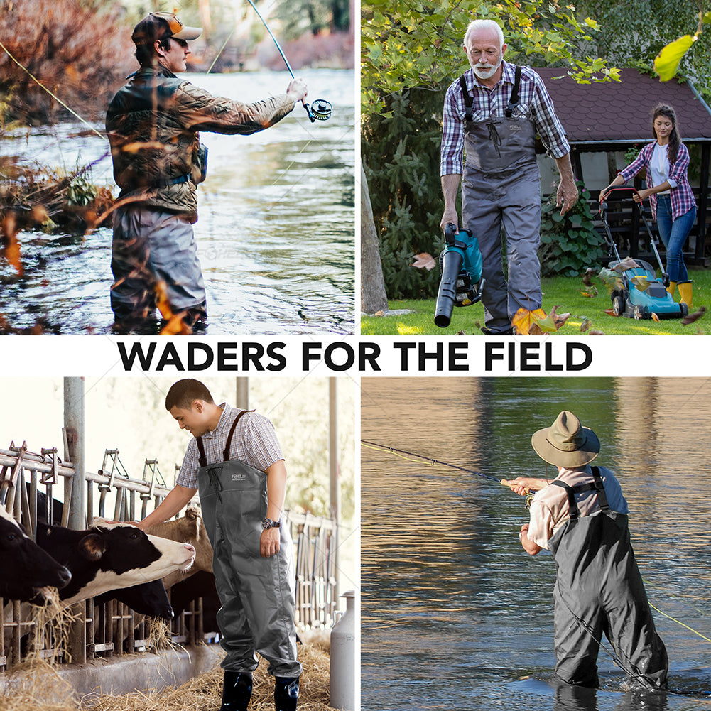 Foxelli Neoprene Chest Waders, Camo Hunting & Fishing Waders  For Men & Women