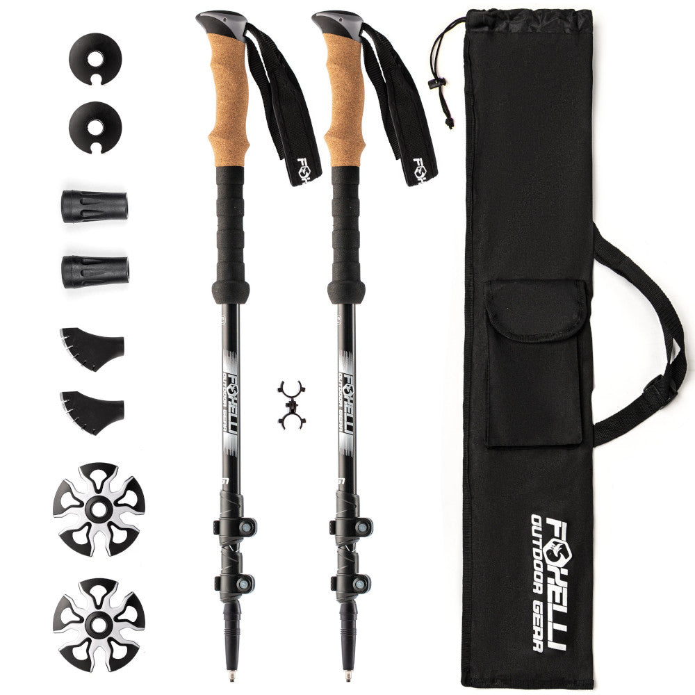 backpacking fishing pole outdoor gear lab Foxelli Aluminum Trekking Poles