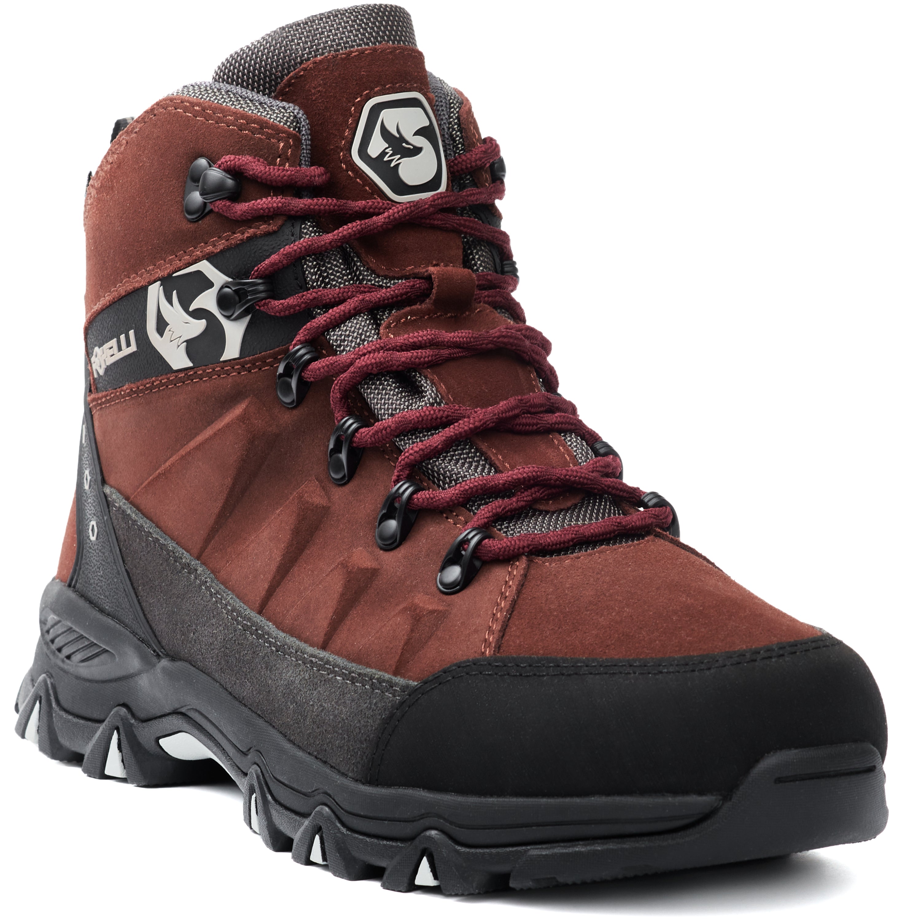 Foxelli Men's Hiking Boots Waterproof Brown