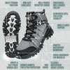 Foxelli Men's Hiking Boots | Waterproof | Grey