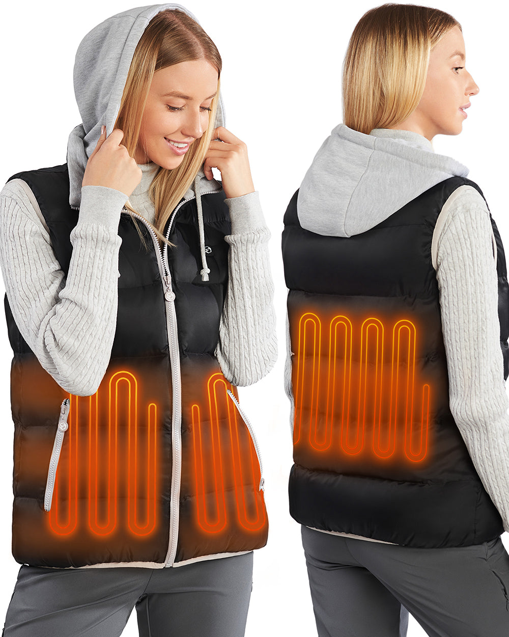 Women's Heated Vest Lightweight USB Rechargeable