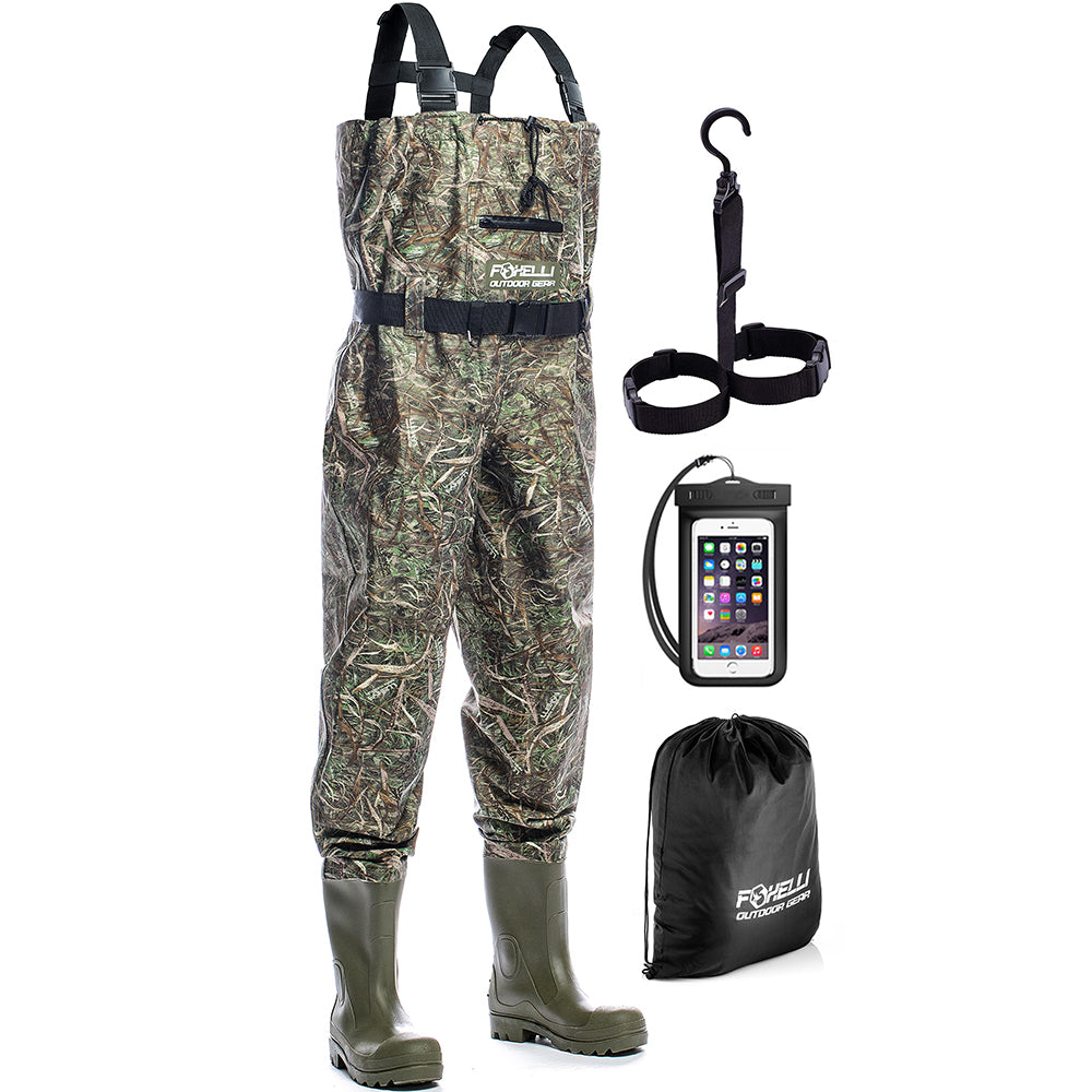 Chest Waders with Boots Waterproof Fishing Hunting Waders for Men Women Camo