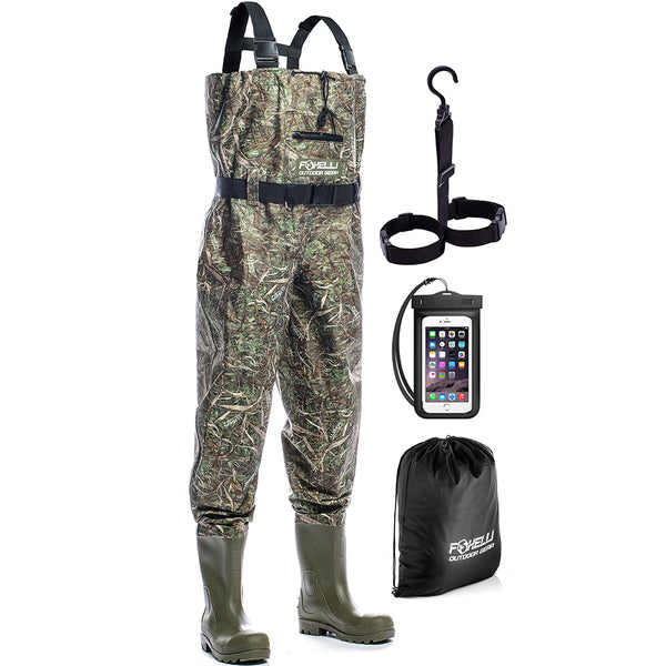 Foxelli Chest Waders – Camo Hunting Fishing Waders for Men and Women w –  EveryMarket