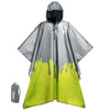 Hooded Reusable Rain Poncho - Grey Paint