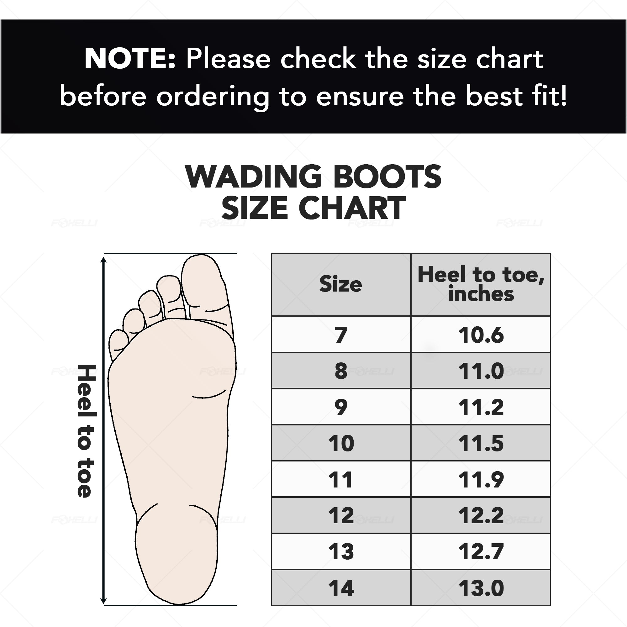 Wading Boots & Footwear Size Guide